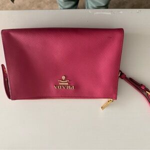 Prada Fuchsia Leather Wristlet